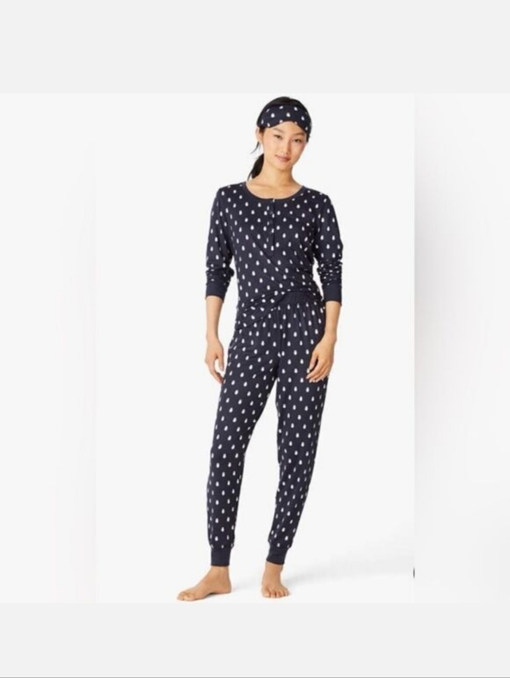 Kate Spade Black Owl Pajama Set